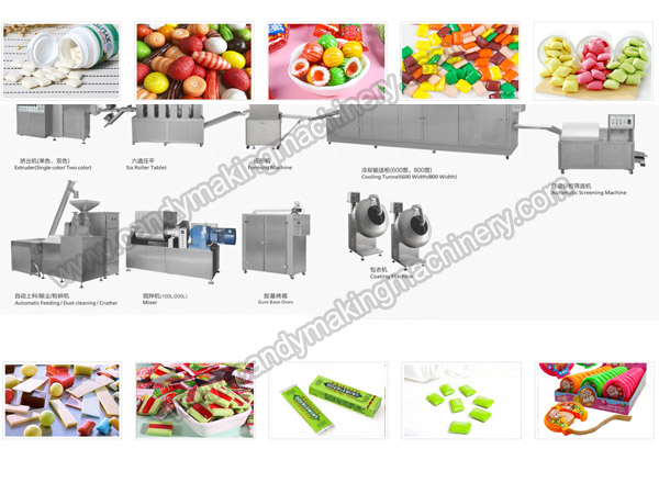 Linha de produção automática de goma de mascar